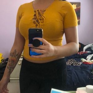 Yellow cute top